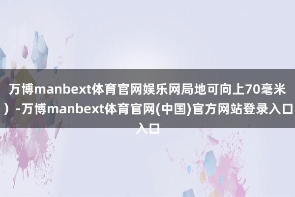 万博manbext体育官网娱乐网局地可向上70毫米）-万博manbext体育官网(中国)官方网站登录入口