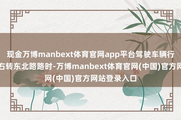 现金万博manbext体育官网app平台驾驶车辆行驶至五四路右转东北路路时-万博manbext体育官网(中国)官方网站登录入口