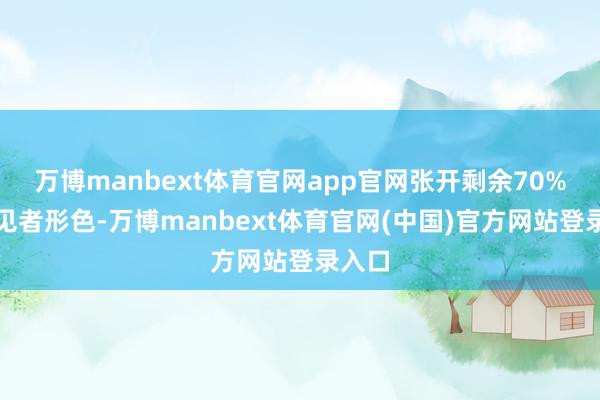 万博manbext体育官网app官网张开剩余70%据眼见者形色-万博manbext体育官网(中国)官方网站登录入口