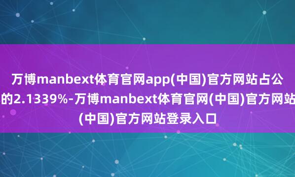 万博manbext体育官网app(中国)官方网站占公司总股本的2.1339%-万博manbext体育官网(中国)官方网站登录入口